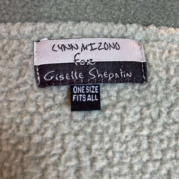 Giselle Shepatin Lagenlook Fleece Cropped Green Jacket One Size Fits All - Picture 7 of 7